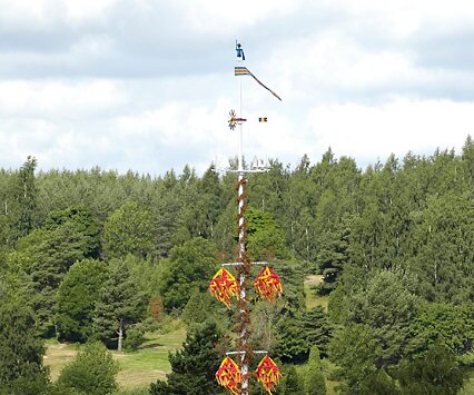_DSC0026 Maypole, or midsummer pole. A pole raised at the traditional midsummer celebration.