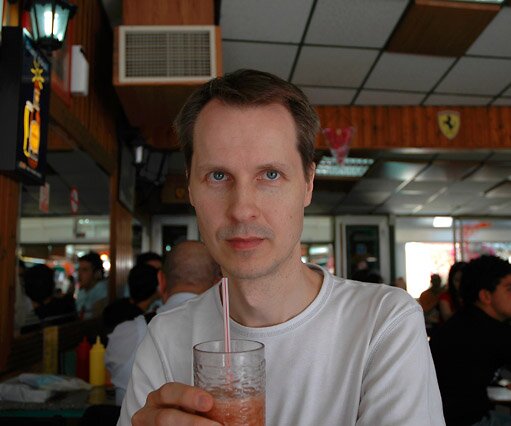 DSC_0051 Arto drinking a juice coctail in Limassol