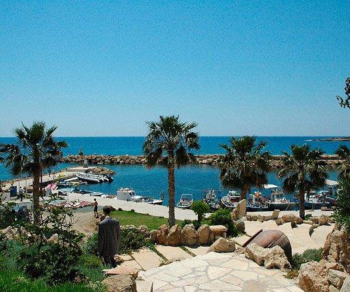 DSC_0063 At he Coral Beach Hotel in Pafos, Arto walking down the stairs
