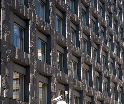_DSC0022 Facade of Swedish Central Bank, Riskbanken. Situated in the Klara quarters.