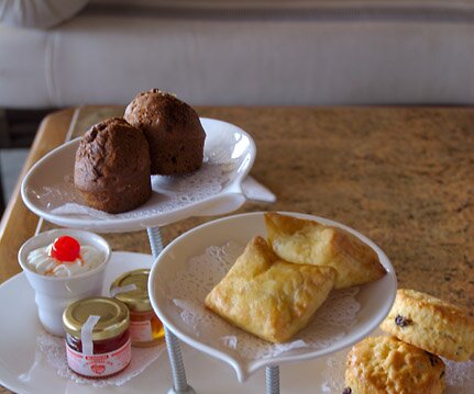 _DSC0015 Afternoon coffee with savouries in the lobby of this superb hotel. Everything was delicious!