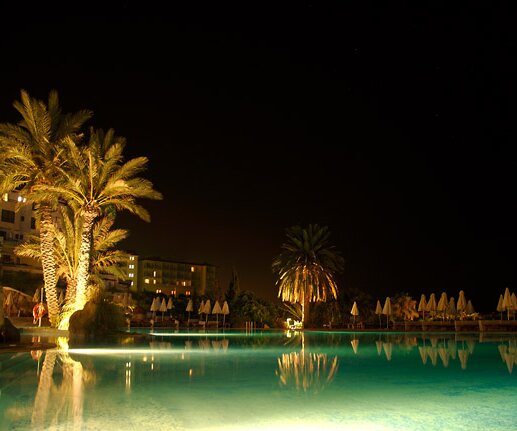 _DSC0043 Pool area at night.