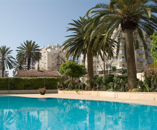 _DSC0062 Pool area at Curium hotel.