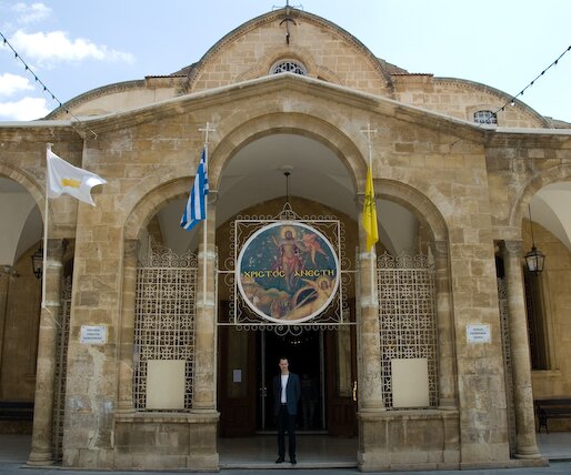 _DSC0011 Arto at Faneromeni church in old town Nicosia.