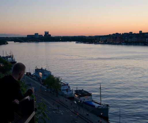 _DSC0015 Admiring the view from Södermalm in Stockholm.