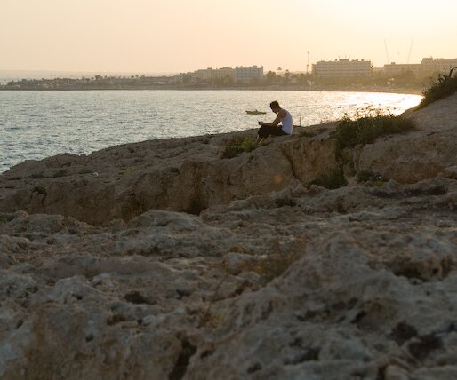 _DSC0108 Sunset at the sea caves area.