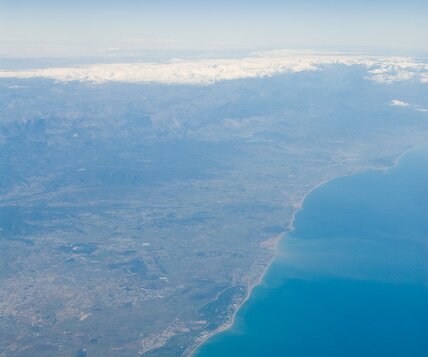 _DSC0019 Southern coast of Turkey, flying towards Cyprus.
