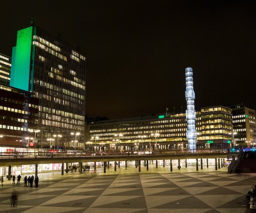 _DSC0002 At the city center of Stockholm, Sergls Torg in the evening.