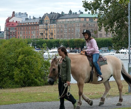 _DSC0152 Ingrid horse riding at Djurgården.