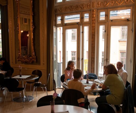 _DSC0027 Having coffee at Citykonditoriet in Stockholm.