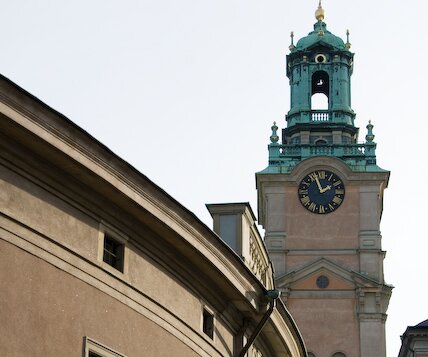 _DSC0032 Church tower in the background of the Royal Palace.
