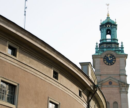_DSC0034 Church tower in the background of the Royal Palace.