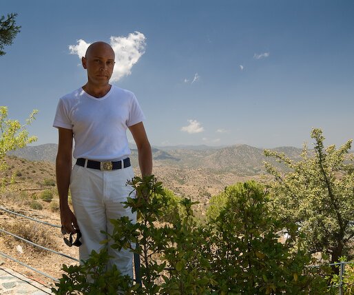 _DSC0016 Markos, the Troodos mountains in the background.