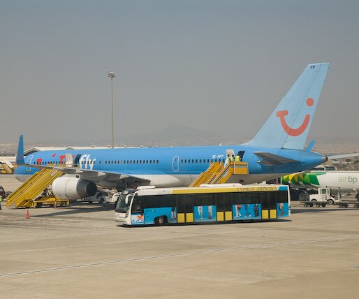 _DSC0057 An aircraft of Tui at Larnaca airport.