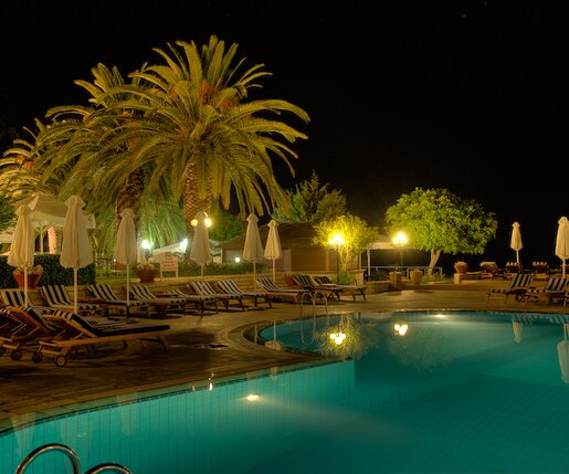Apollonia_HDR_4 The pool area at night.