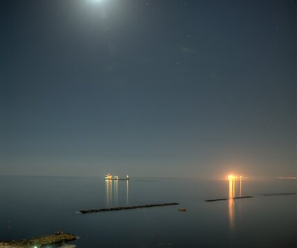 Apollonia_HDR_8 View of the moonlit sea.