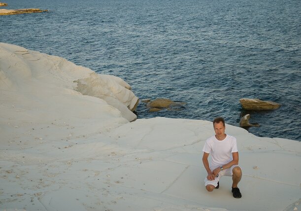 At the white rocks At the white rocks outside Limassol, near Governor's beach, approx. at Lat: 34°42'20'' N, Long: 33°15'35'' E.