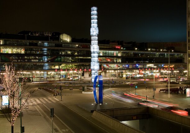 City in the evening Stockholm city center in the evening.