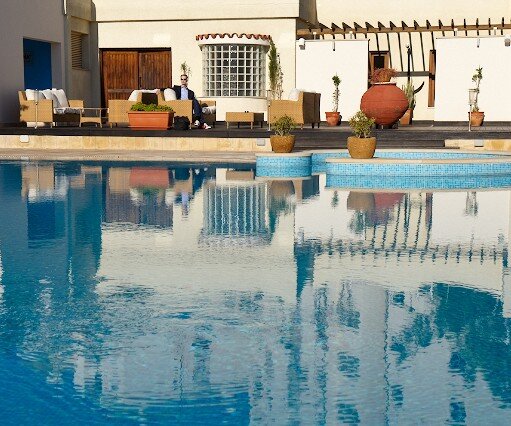 _DSC0060 By the pool at Curium Hotel.