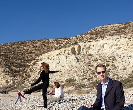 _DSC0117 Relaxing and enjoying the sun at Kourion beach.