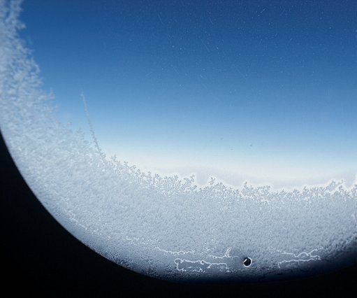 _DSC0025 Ice crystals on the window, flying to Cyprus.