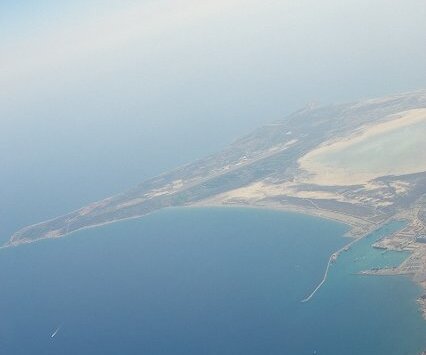 _DSC0009 Flying over Limassol, view of the Akrotiri peninsula.