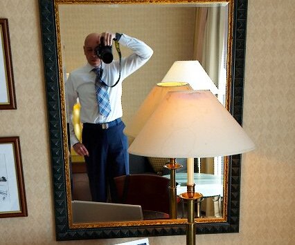 _DSC0190 Markos taking photos in the hotel room.
