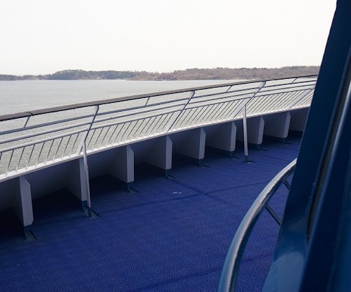 _DSC0195 At the bow of Silja Symphony, leaving Helsinki.