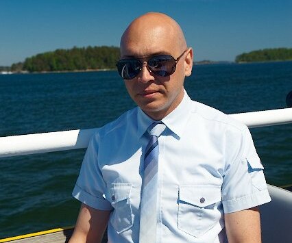 _DSC0254 Markos on the sightseeing boat.