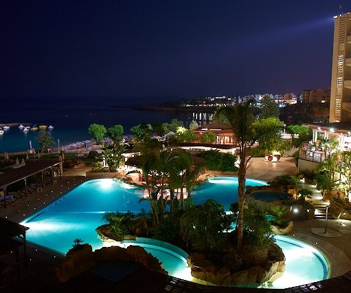 _DSC0005 View from the hotel room at Capo Bay at night.