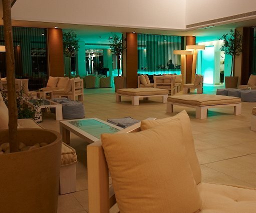_DSC0015 The lobby at Capo Bay at night. The lobby bar in the background.
