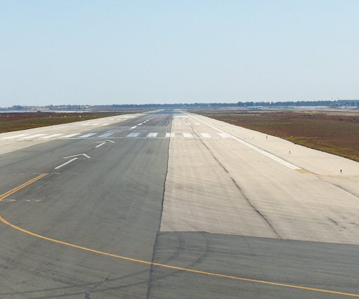 _DSC0008 The runway at Larnaca airport, ready for take-off.