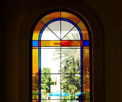 _DSC0008 1 Window at a restaurant at Hilton hotel in Nicosia.