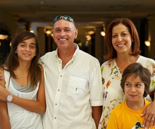 _DSC0012 Ingrid, Nicos, Mina and Andreas at Hilton hotel.