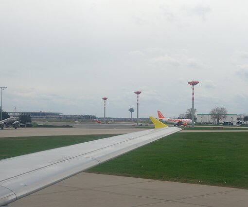 _DSC0125 Waiting for departure at Shönefeld airport in Berlin.