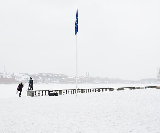 _DSC0035 The snowy landscape at the city hall.