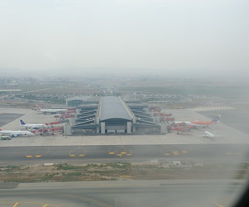 _DSC0019 View of the the terminal building at takeoff from Larnaca airport.