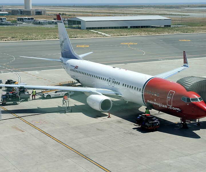 _DSC0003 View of the aircraft from the Lounge at Larnaca airport.
