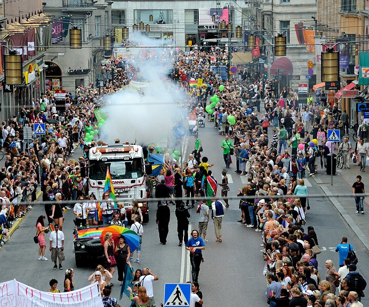 _DSC0078 View of Kungsgatan during the pride parade.
