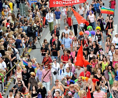 _DSC0103 Political parties participating in the pride parade.