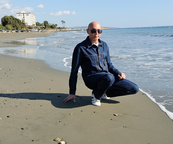 _DSC0074 Markos at the beach in Limassol.