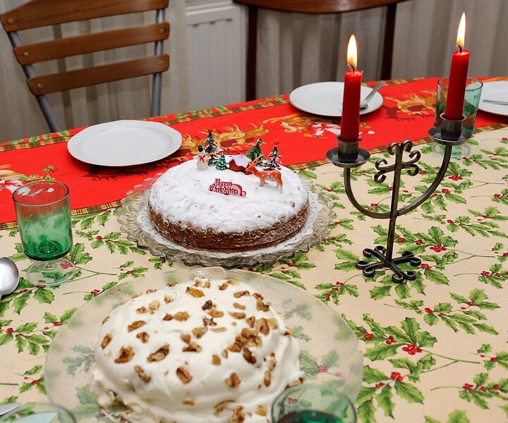 _DSC0030 Christmas cake for dessert on Christmas Eve.