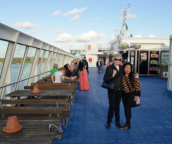 _DSC0039 Mum and Emie on board Silja Symphony, going to Helsinki.