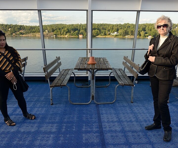 _DSC0043 Emie and Mum on board Sllja Symphony on a cruise from Stockholm to Helsinki.