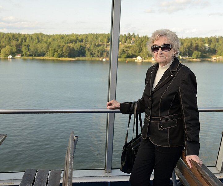 _DSC0047 Mum on board Sllja Symphony on a cruise from Stockholm to Helsinki.