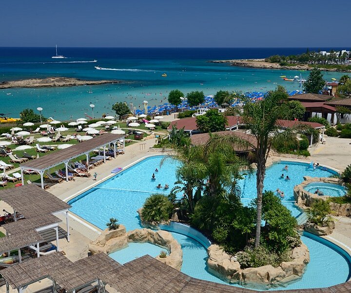 _DSC1544 View of the pool area and Fig Tree Bay at Capo Bay hotel .