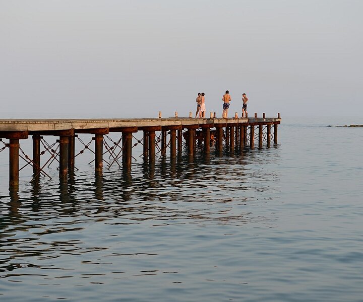 _DSC0011 Pier by the beach in Limassol.