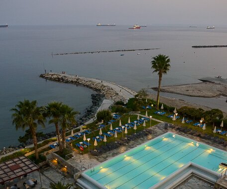 _DSC0064 View from the hotel room in the evening.