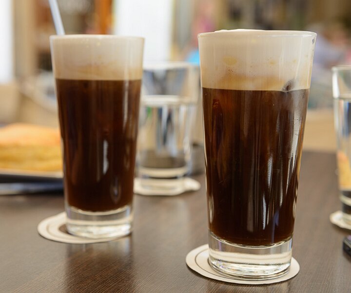 _DSC0003 Cappuccino Freddo (ice cold cappuccino) at Flo café in Ledra street in Nicosia.