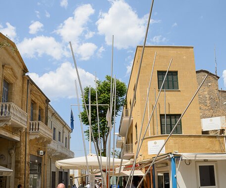 _DSC0042 Markos at the checkpoint to occupied Nicosia in Ledra street.